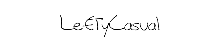 LeftyCasual font preview