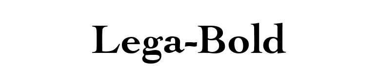 Lega-Bold font preview
