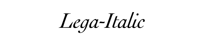 Lega-Italic font preview