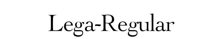 Lega-Regular font preview
