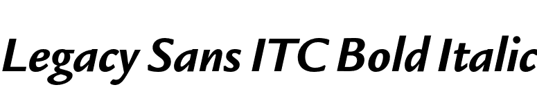 Legacy Sans ITC Bold Italic font preview