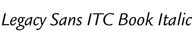 Legacy Sans ITC Book Italic font preview