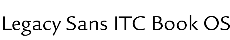 Legacy Sans ITC Book OS font preview