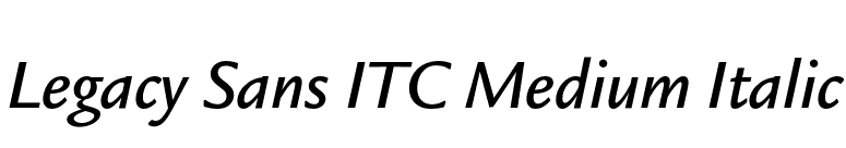 Legacy Sans ITC Medium Italic font preview