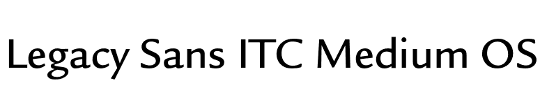 Legacy Sans ITC Medium OS font preview