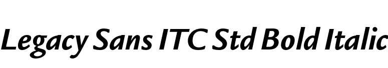 Legacy Sans ITC Std Bold Italic font preview