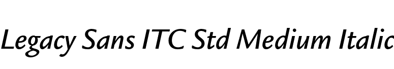 Legacy Sans ITC Std Medium Italic font preview