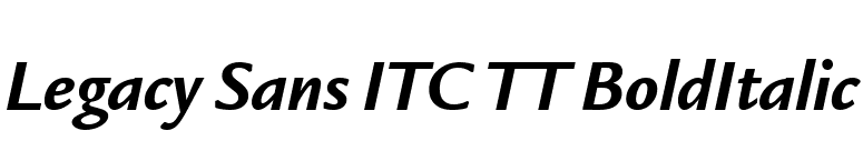 Legacy Sans ITC TT BoldItalic font preview