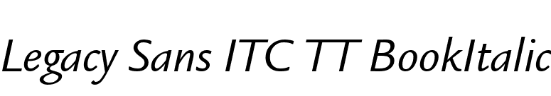 Legacy Sans ITC TT BookItalic font preview