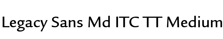 Legacy Sans Md ITC TT Medium font preview