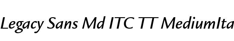 Legacy Sans Md ITC TT MediumIta font preview