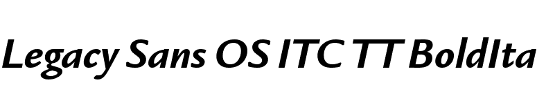 Legacy Sans OS ITC TT BoldIta font preview