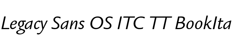 Legacy Sans OS ITC TT BookIta font preview