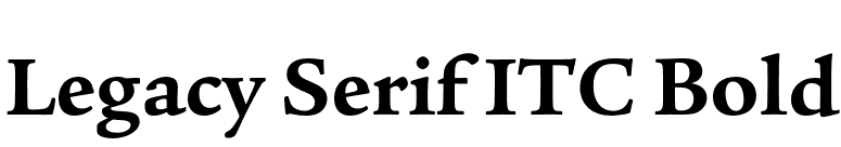Legacy Serif ITC Bold font preview