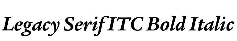 Legacy Serif ITC Bold Italic font preview