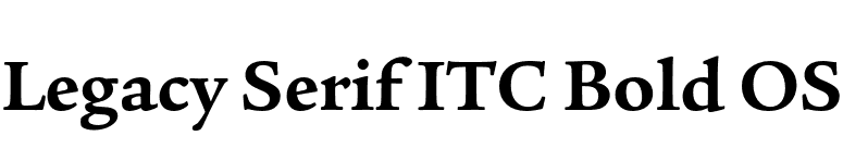 Legacy Serif ITC Bold OS font preview