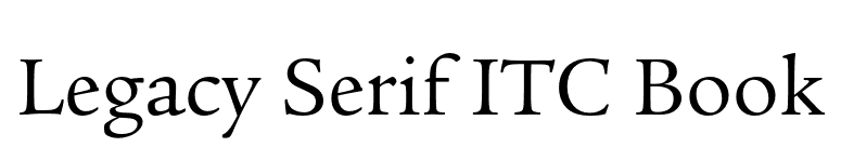 Legacy Serif ITC Book font preview