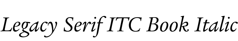 Legacy Serif ITC Book Italic font preview