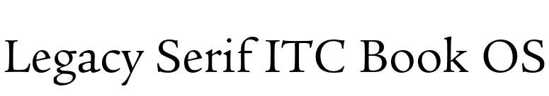 Legacy Serif ITC Book OS font preview