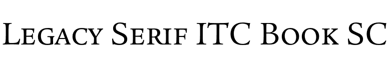 Legacy Serif ITC Book SC font preview