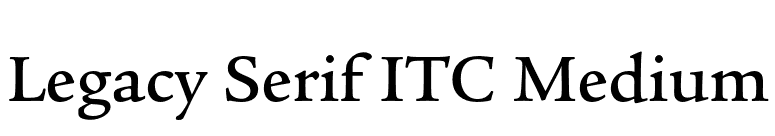 Legacy Serif ITC Medium font preview