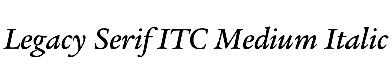 Legacy Serif ITC Medium Italic font preview