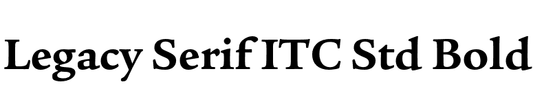 Legacy Serif ITC Std Bold font preview