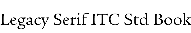 Legacy Serif ITC Std Book font preview