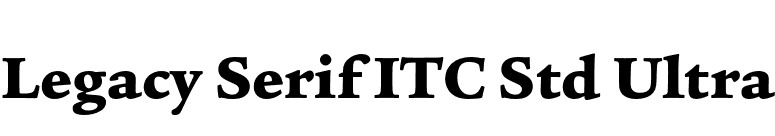 Legacy Serif ITC Std Ultra font preview