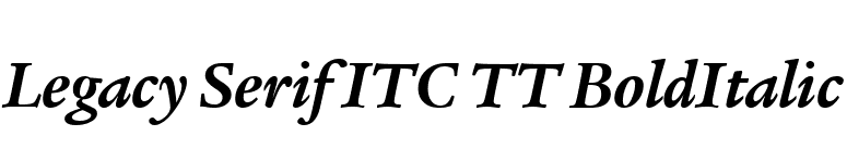 Legacy Serif ITC TT BoldItalic font preview