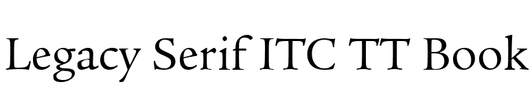 Legacy Serif ITC TT Book font preview