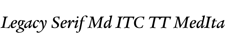 Legacy Serif Md ITC TT MedIta font preview