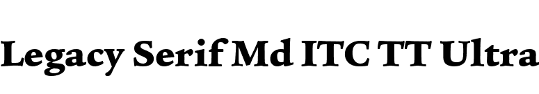 Legacy Serif Md ITC TT Ultra font preview