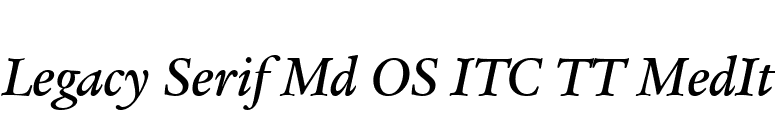 Legacy Serif Md OS ITC TT MedIt font preview