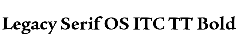 Legacy Serif OS ITC TT Bold font preview