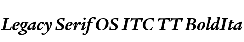Legacy Serif OS ITC TT BoldIta font preview