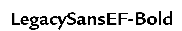 LegacySansEF-Bold font preview