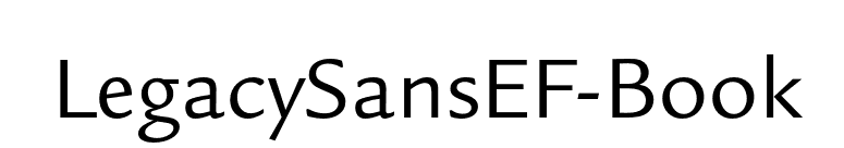 LegacySansEF-Book font preview