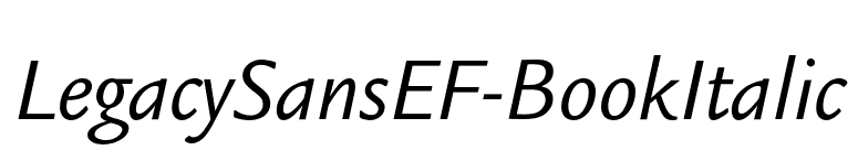 LegacySansEF-BookItalic font preview