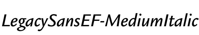 LegacySansEF-MediumItalic font preview
