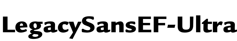 LegacySansEF-Ultra font preview