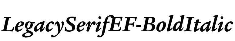 LegacySerifEF-BoldItalic font preview