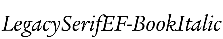 LegacySerifEF-BookItalic font preview
