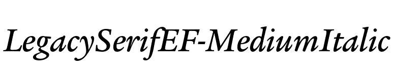 LegacySerifEF-MediumItalic font preview