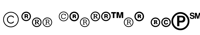 LegalTrademarksP01 font preview