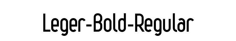 Leger-Bold-Regular font preview