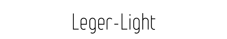 Leger-Light font preview