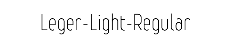 Leger-Light-Regular font preview