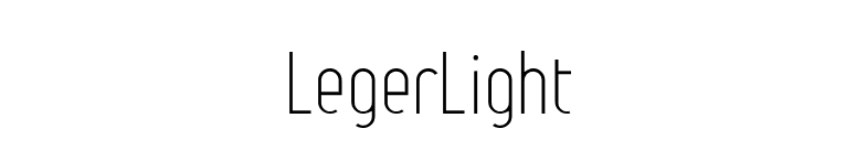 LegerLight font preview