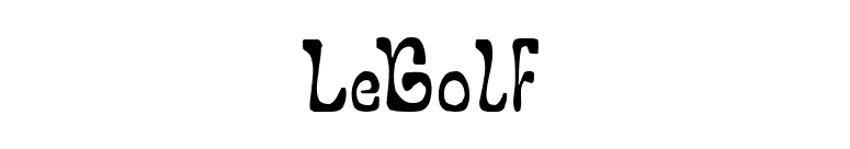 LeGolf font preview